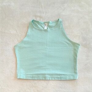 ❌❌SOLD❌❌American Apparel High Neck Crop Tank Top Women Medium Mint Green Soft